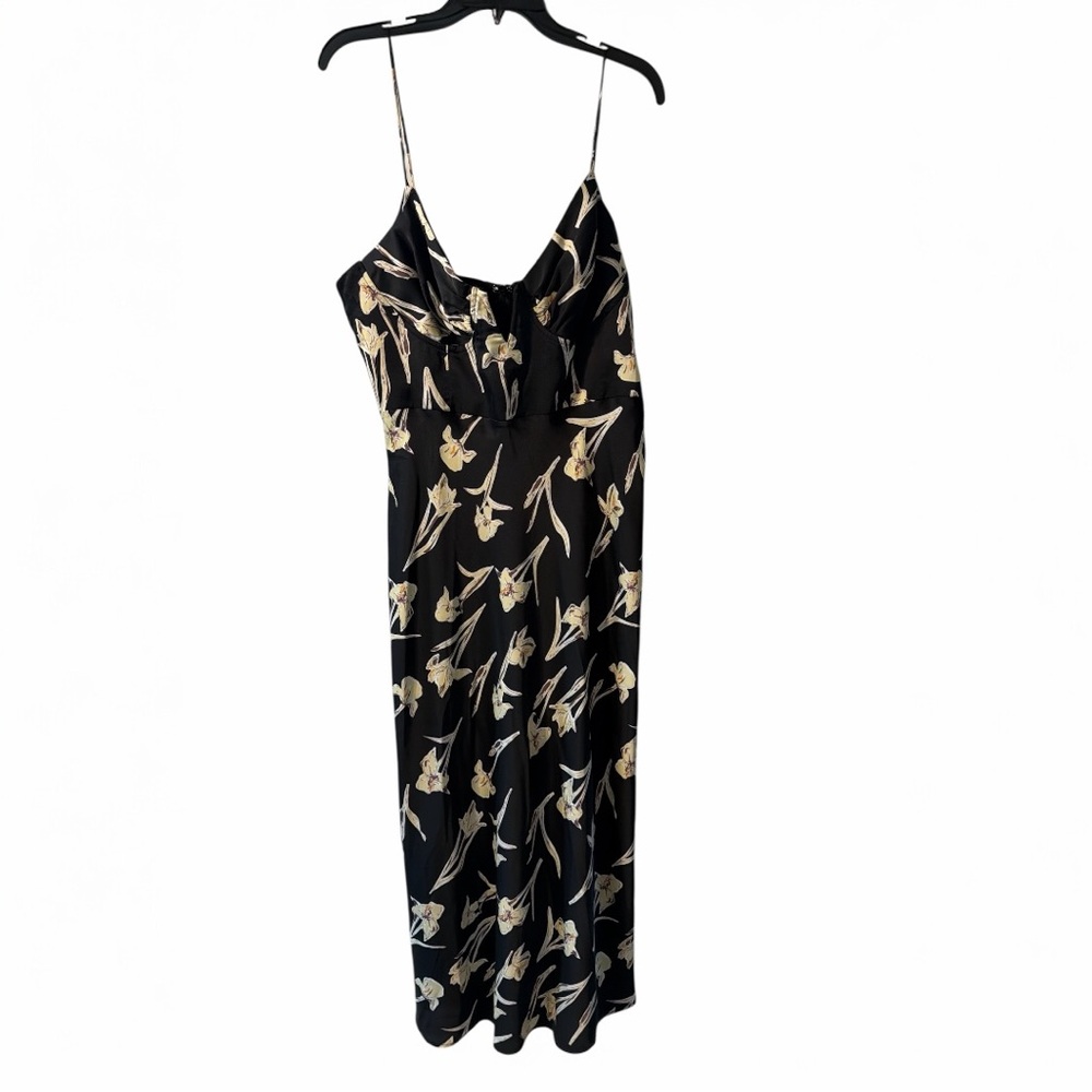 Selfie Leslie Black Dress with Cream Floral Accents